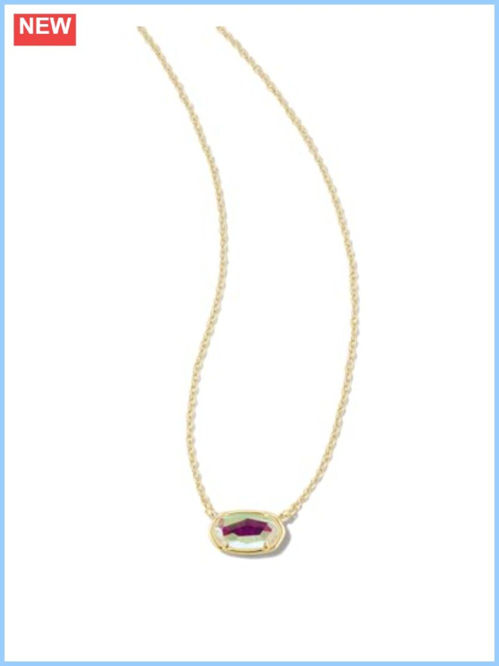 14k Gold-Plated Brass Pendant Necklace Lobster Clasp